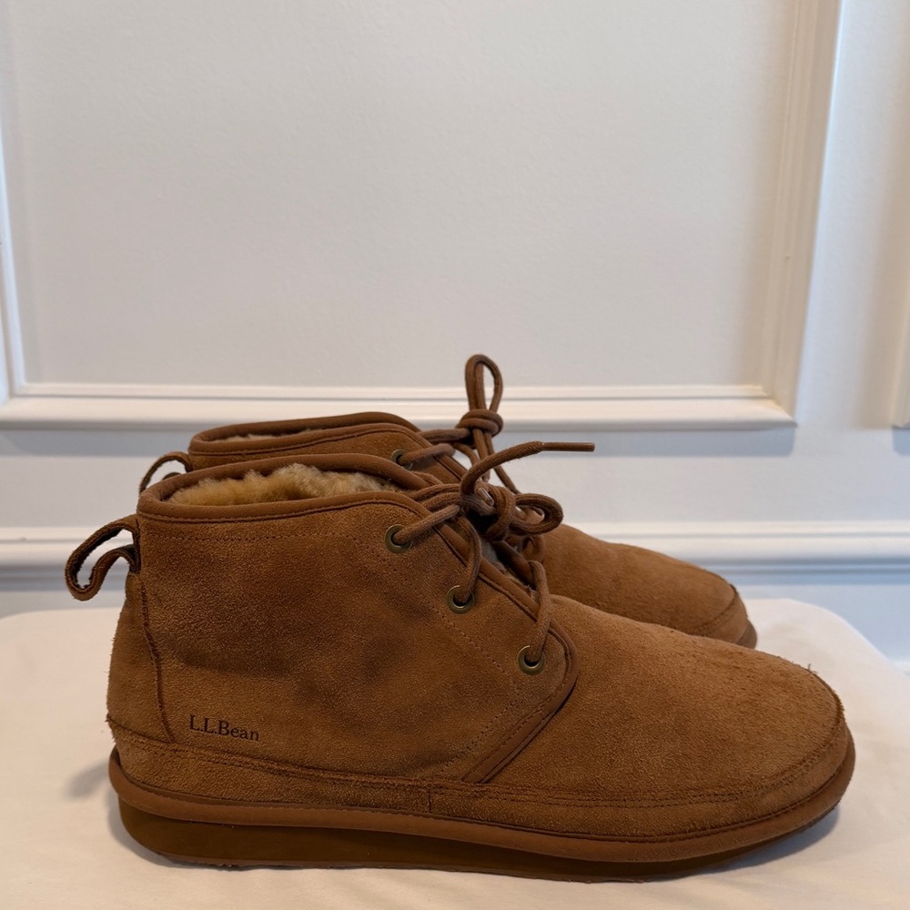 L.L.Bean Wicked Good Boots Three-Eye Shearling Size 12 Medium‎